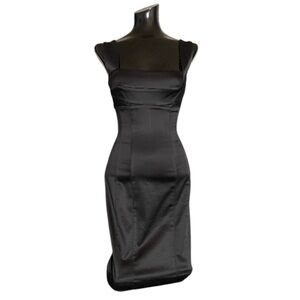 Bebe Black Sleeveless Skinny Mini Dress Sz XS